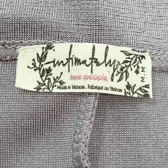 INTIMATELY FREE PEOPLE Women’s Gray Silver CARRIE LAYERING TOP Slinky Knit - Picture 6 of 9